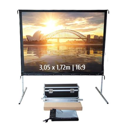 Image principale du produit Ecran sur pied 16/9 3mX1m70 projection arrière en flight