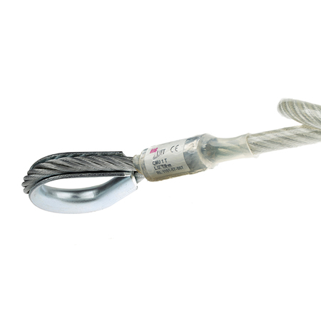 Image nº3 du produit Elingue câble acier 10 mm - gaine transparente - CMU 1 T - 0,5 m