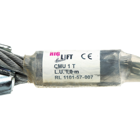 Image nº4 du produit Elingue câble acier 10 mm - gaine transparente - CMU 1 T - 0,5 m