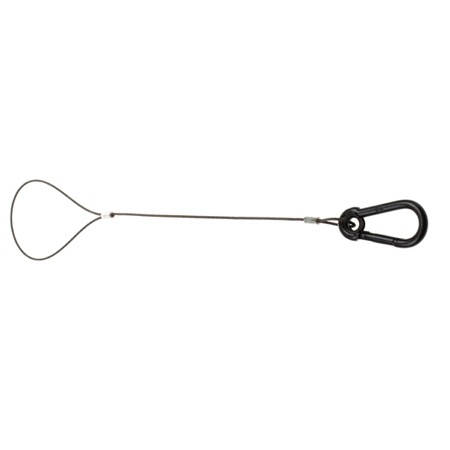 Image principale du produit Elingue de sécurité 30cm diamètre 1mm CMU 15kg noire