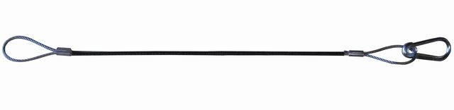 Image principale du produit Elingue de sécurité 60 cm câble 4mm gaine noire 60Kg