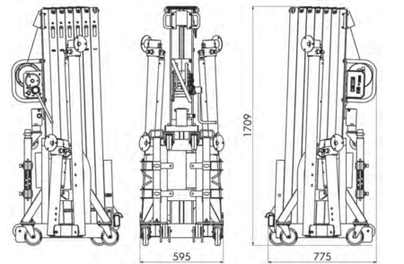 Image nº8 du produit Pied de levage à fourche ASD ELP500 hauteur 5m charge 300kg