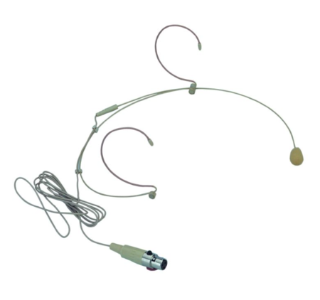 Image principale du produit EM 20B - micro electret serre tête couleur chair avec mini XLR 3 points