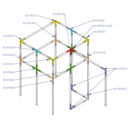 Image nº3 du produit EM50 Embase de sol Aluminium femelle pour ASD EX 50