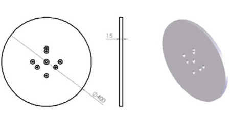 Image principale du produit EMBASE ACIER pour EX 50, SD 150, SC 150, FX 50, Ø 400 mm ASD - EML40