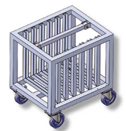 Image principale du produit Chariot de transport sur roulettes pour 6 embases lourdes EML 60