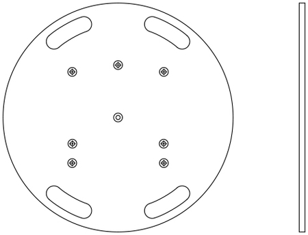 Image nº3 du produit embase lourde ASD EML60 pour structure alu carrée ou triangle 290 diamètre 60 poids 33kg