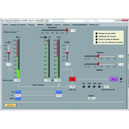 Image nº5 du produit Limiteur MRC EQ LIMIT par bande de fréquence ou global conforme au décret N°2017-1244 du 7 Août 2017