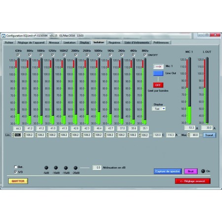 Image nº7 du produit Limiteur MRC EQ LIMIT par bande de fréquence ou global conforme au décret N°2017-1244 du 7 Août 2017