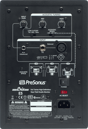 Image nº3 du produit Enceinte monitoring Presonus ERIS E5 bi amplification 80W