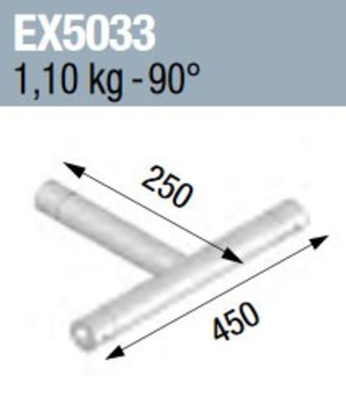 Image principale du produit Angle ASD EX5033 3D 90° pour Monotube EX50