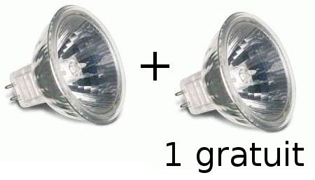 Image principale du produit lot de 2 lampes EXN 12V 50W GU5.3 38°