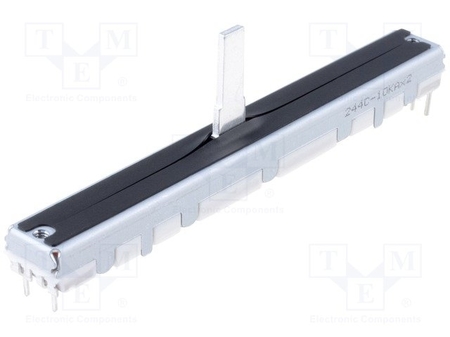 Image principale du produit Fader Master stéréo 10KAX2 60mm pour console Soundcraft Signature 10 et 12
