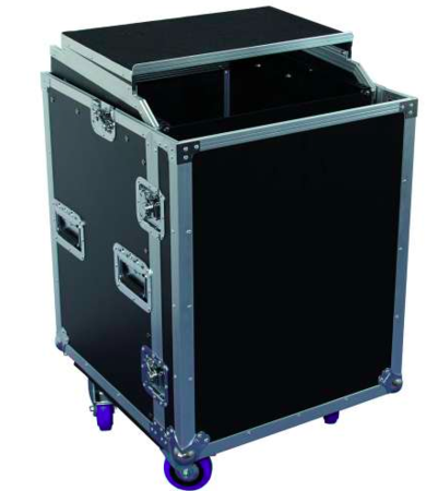 Image principale du produit Flight case rack 12U vertical 10U incliné + plateau