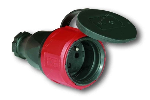 Image principale du produit Fiche femelle 230V PCE IP44 avec couvercle