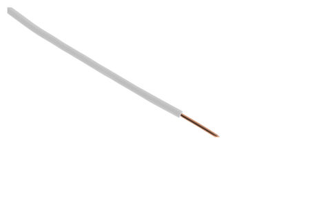 Image principale du produit Fil de câblage monobrin rigide 0.5mm blanc 50m