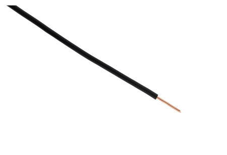 Image principale du produit Fil de câblage monobrin rigide 0.5mm noir 50m