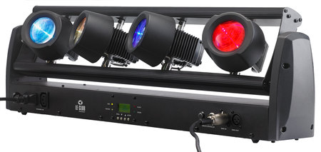 Image principale du produit Barre à 4 Projecteurs Contest FIRESTORM - LED 10W RGBW - Mouvements Pan et Tilt