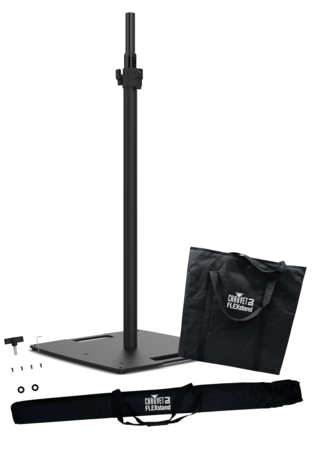 Image principale du produit FLEXstand Chauvet DJ - Pied polyvalent à embase lourde hauteur 2m40 avec housses
