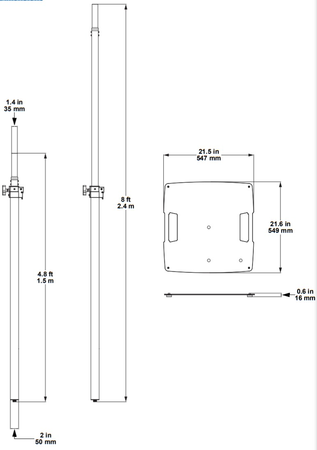 Image nº8 du produit FLEXstand Chauvet DJ - Pied polyvalent à embase lourde hauteur 2m40 avec housses