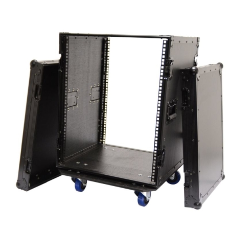 Image principale du produit Flight Case 14U sur roulettes série Black case