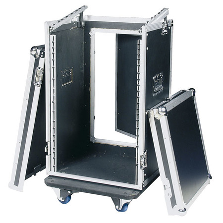 Image principale du produit Flight case régie 16U vertical et 10U horizontal sur roulettes