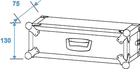 Image nº6 du produit Flight case pour rack d'effet 2U 2 capots version fermeture grenouille