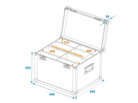 Image nº5 du produit Flight case 40 X 40 X 30cm avec 8 compartiments variables