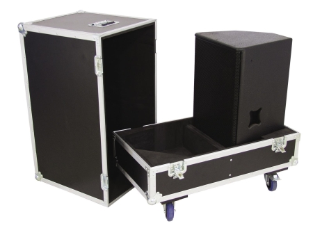 Image principale du produit Flight Case sur roulettes pour 2 enceintes de 15 pouces