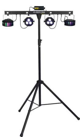 Image principale du produit Florida-bar Algam lighting - Barre 4 effets en 1 led laser strobe derby avec pied, housse et télécommande