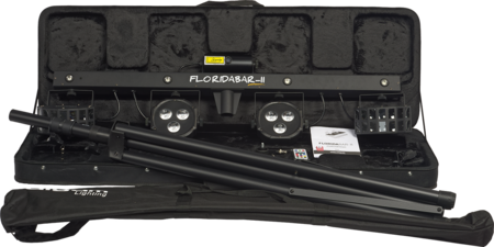 Image secondaire du produit FLORIDABAR-II Algam Lighting – Set de projecteurs led PAR + Derby + Strobe + laser avec stand et housse
