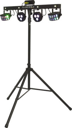 Image nº4 du produit FLORIDABAR-II Algam Lighting – Set de projecteurs led PAR + Derby + Strobe + laser avec stand et housse