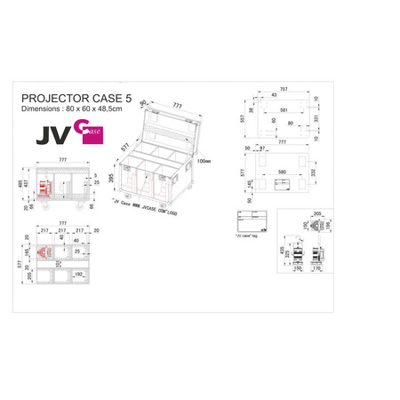 Image nº5 du produit Flightcase à roulettes 6 compartiments pour petit PC ou fresnel