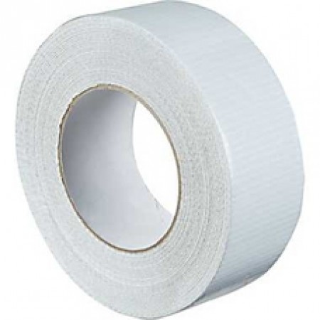 Image principale du produit Gaffer blanc PVC strié 45mm X 45m Découpe à la main