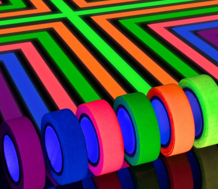 Image secondaire du produit Lot de 6 mini gaffer fluo 15mm de large et 5m de long par rouleau