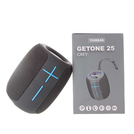 Image nº9 du produit Getone 25 Grey Yourban Enceinte bluetooth et USB grise étanche IP65