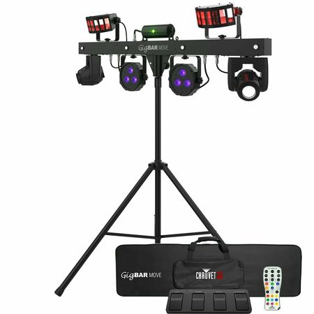 Image principale du produit GigBAR Move Chauvet DJ Pack complet barre led + lyres + effets + laser + par + strobe + pieds + housse + télécommandes