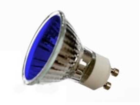 Lampe GU10 halogène 230V 50W 25° Bleu