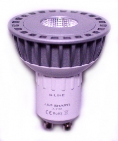Image principale du produit Ampoule Beneito Faure à led SHARP GU10 230V 6W blanc Chaud 2700K  60°