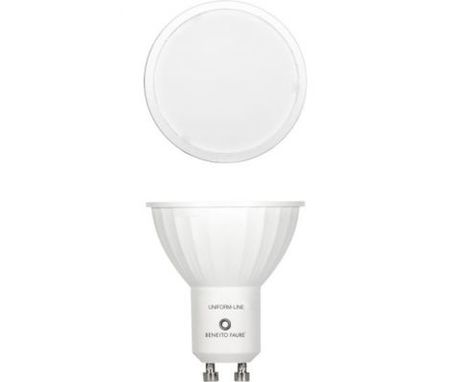 Image principale du produit Ampoule Beneito Faure à led Uniform-Line GU10 230V 6W blanc chaud 2700K 120°