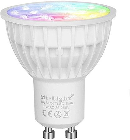 Image principale du produit Ampoule LED GU10 MI LIGHT 4 zones 4W RGBW-WW