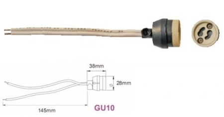 Image principale du produit Douille GU10 classe 2 avec capuchon anti arrachement