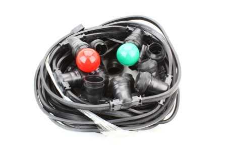 Image secondaire du produit Guirlande guinguette 20m pour fête en extérieur IP44 20 lampes couleurs