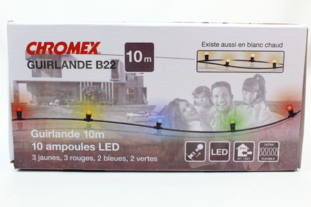 Image nº4 du produit Guirlande guinguette 10 douilles B22 avec LED longueur 10m