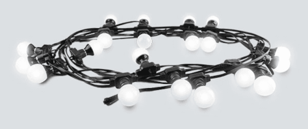 Image principale du produit Guirlande guinguette Chauvet LCH FESTOON programmable DMX 20 ampoules à changement de couleur