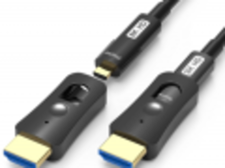 Image principale du produit Câble HDMI optique 2.1 8K avec embout démontable pour passage sous gaine 15m