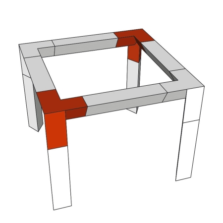 Image secondaire du produit DECO22T-AG03 Contestage - Angle Triangulaire 220 mm 3 directions 50 cm gauche 90° Livré avec 2x kits de jonction