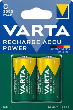 Image principale du produit lot de 2 Piles rechargeables Varta HR14 - LR14 3000mAh