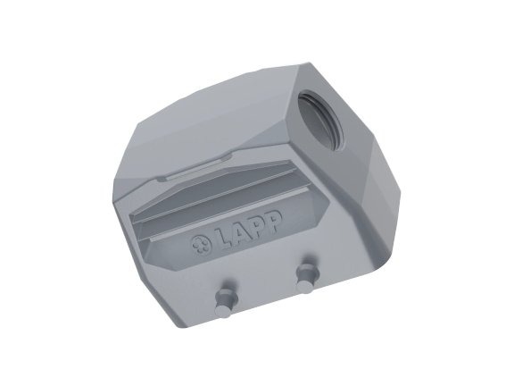 Image principale du produit Capot avec sortie latérale pour Harting 10 pôles pour M20