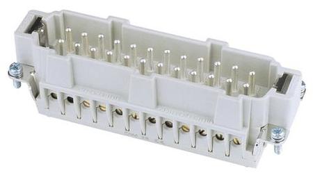 Image principale du produit Insert mâle type Harting 24 pôles à vis